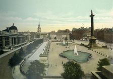Trafalgar Square c1900s. Creator: Eyre & Spottiswoode