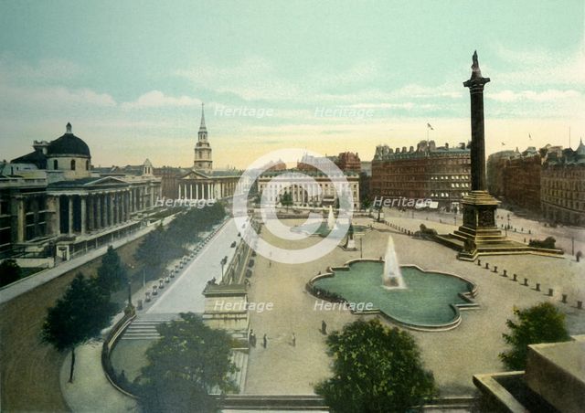 'Trafalgar Square', c1900s.  Creator: Eyre & Spottiswoode.