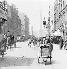 Trafalgar Square from Whitehall, London, c1890. Creator: Unknown