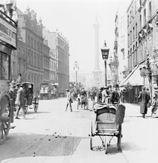 Trafalgar Square from Whitehall, London, c1890. Creator: Unknown