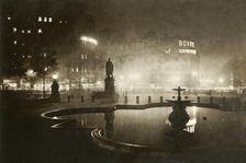 Trafalgar Square. Looking Towards Charing Cross. London by Night 1928. Creator: Unknown