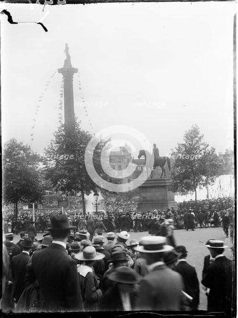 Trafalgar Square, St James, Westminster, City of Westminster, London, 1919. Creator: Katherine Jean Macfee.