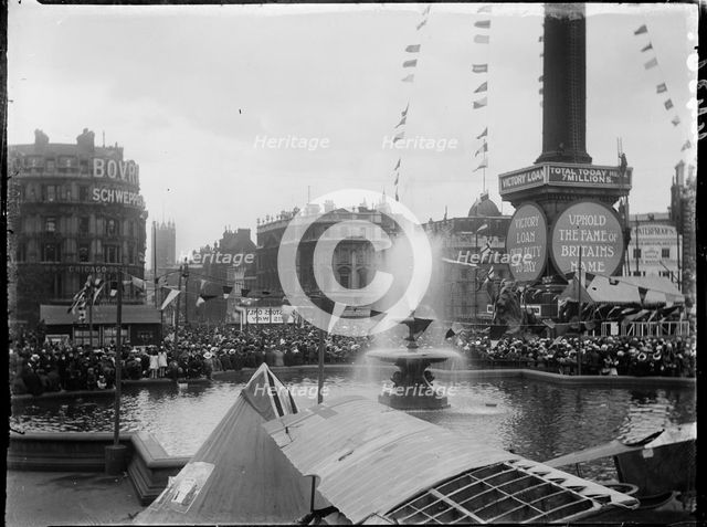 Trafalgar Square, St James, Westminster, City of Westminster, London, 1919. Creator: Katherine Jean Macfee.