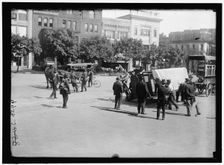 Traffic accident, between 1916 and 1918. Creator: Harris & Ewing