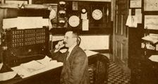 Traffic Controller's Office, London Underground Railways 1930. Creator: Unknown
