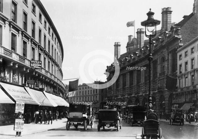 Traffic down Regent Street, London, 1910. Artist: Unknown