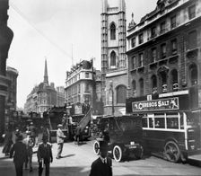 Traffic in Bow Lane, City of London, c1920s. Creator: Unknown