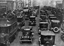 Traffic on 5th Avenue as seen from a control tower, New York City, USA, c1930s.Artist: Ewing Galloway