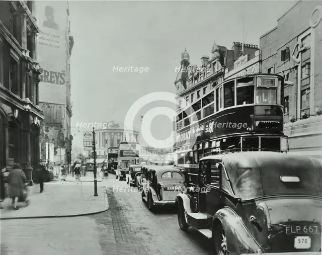 Traffic on the New Kent Road, Southwark, London, 1947. Artist: Unknown.