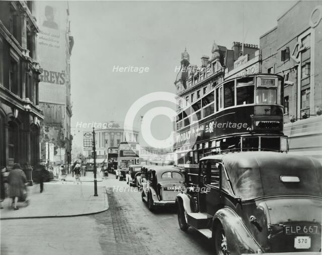 Traffic on the New Kent Road, Southwark, London, 1947. Artist: Unknown.