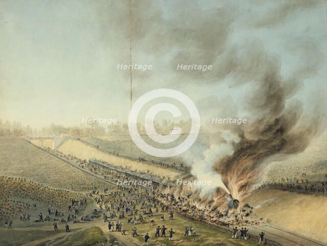 Train Crash at Bellevue in 1842' (19th century). Artist: Anon