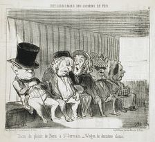 Train de plaisir de Paris à St-Germain..., 1852. Creator: Honore Daumier