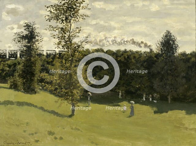 Train in the Countryside, c. 1870. Artist: Monet, Claude (1840-1926)