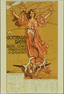 Train schedule of the Gotthard-Railway for the year 1902 , 1902