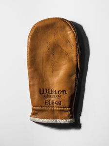 Training boxing glove signed by Cassius Clay, 1964. Creator: Wilson Sporting Goods Co.