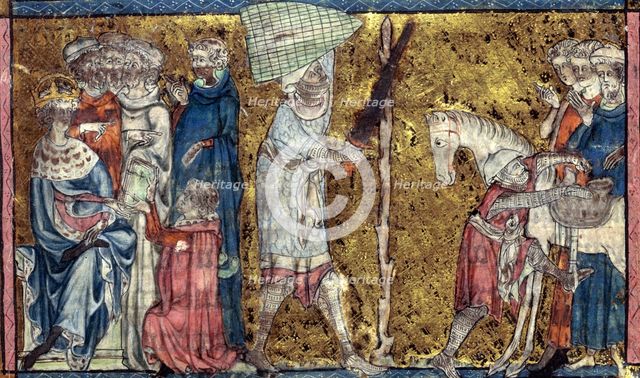 Training for knighthood and military service, 13th-14th century.  Creator: Unknown.