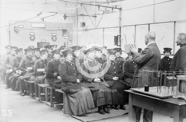 Training women for street R.R. [i.e., railroad] service - Berlin, between 1914 and c1915. Creator: Bain News Service.