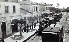 Trains in the Caldes de Montbuy Station, 1910