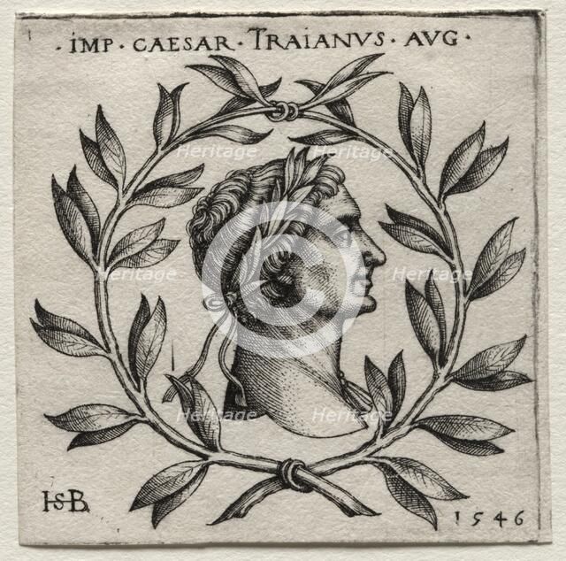 Trajan, 1546. Creator: Hans Sebald Beham (German, 1500-1550).