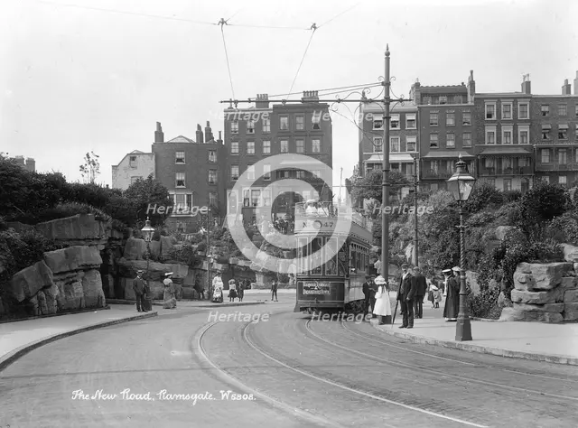 Tram at New Road, Ramsgate, Kent, 1901-1910. Artist: Unknown