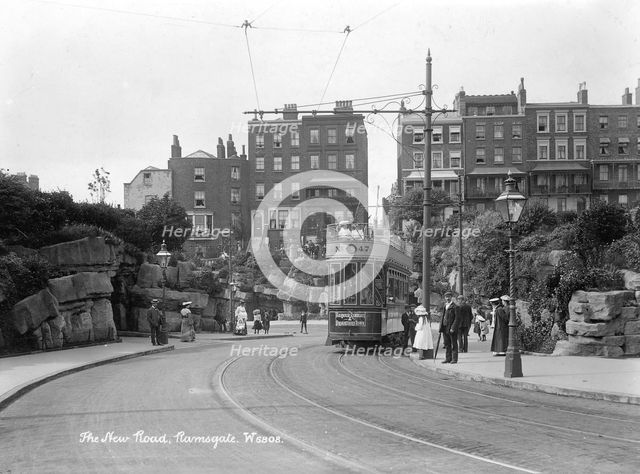 Tram at New Road, Ramsgate, Kent, 1901-1910. Artist: Unknown