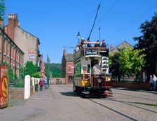 Tram, Beamish Museum, Stanley, County Durham. Creator: Peter Thompson