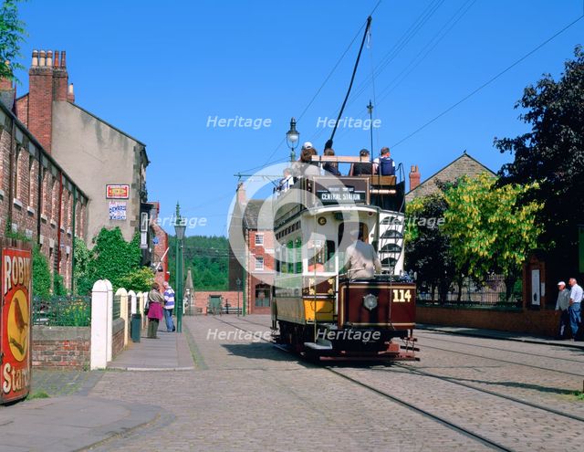 Tram, Beamish Museum, Stanley, County Durham. Creator: Peter Thompson.