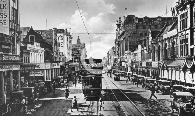 Tram on West Street, Durban, South Africa. Artist: Unknown