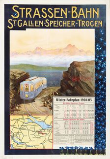 Tram St. Gallen-Speicher-Trogen, 1904. Creator: Bernet-Studer, Elly (1875-1950)