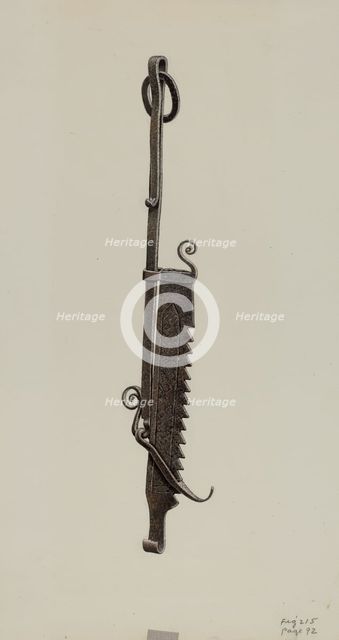 Trammel, c. 1938. Creator: Wellington Blewett.