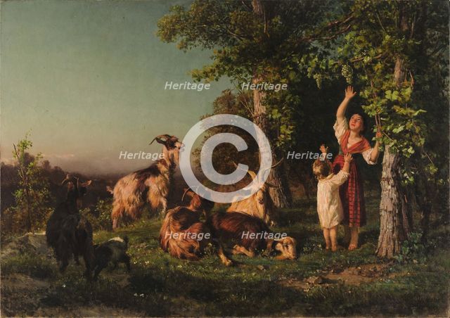 Tramonto (Sunset), 1858. Creator: Palizzi, Filippo (1818-1899).