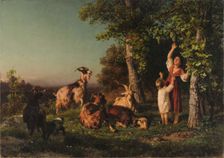 Tramonto (Sunset), 1858. Creator: Palizzi, Filippo (1818-1899)