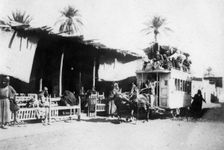 Tramcar, Kazimain road, Baghdad, Iraq, 1917-1919
