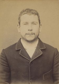 Tramcourt. Albert. 27 ans, né le 10/12/66 à Creil. Mécanicien. Anarchiste. 15/1/94. , 1894. Creator: Alphonse Bertillon