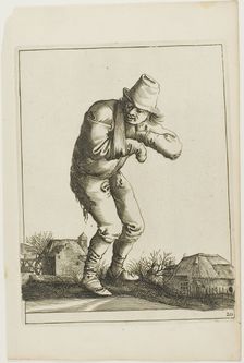 Tramp with a Sling, from T is al verwart-gaern (It's already confusing), 1634/38. Creator: Pieter Jansz. Quast