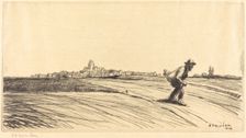 Tramp with Bundle (Le chemineau a la besace), 1914. Creator: Theophile Alexandre Steinlen