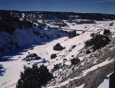 Trampas, Taos County, New Mexico, a Spanish-American village in the foothills of the Sangre..., 1943 Creator: John Collier