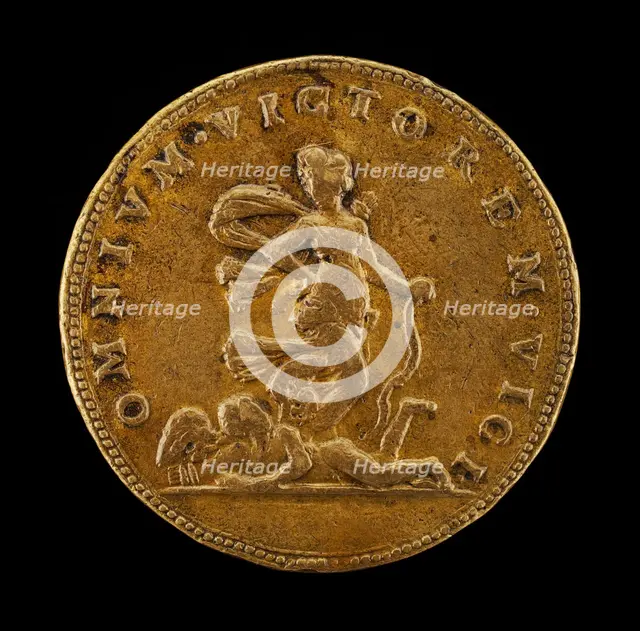 Trampling on Cupid [reverse], c. 1525. Creator: Unknown.