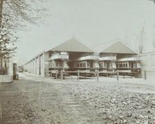 Trams in Balham Car Shed, Wandsworth, London, 1903