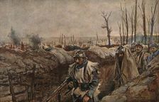 Tranchee dans le village de Souchez 1915 (1924). Creator: Francois Flameng