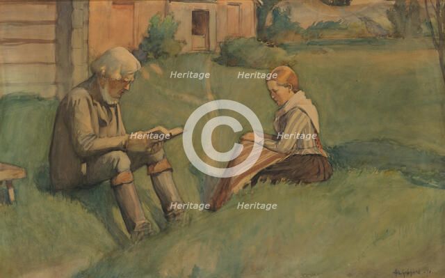 Tranquil Sunday, 1896. Creator: Albert Gebhard.