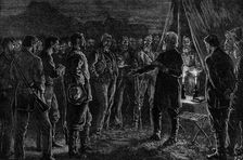 Transvaal War: thanksgiving service in the Boer camp after the signing of the treaty of peace, 1881. Creator: Unknown