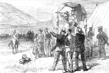 Transvaal War: Boers...waiting the arrival of Sir Evelyn Wood after the declaration of peace, 1881. Creator: C. R.