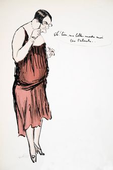 Transvestite in Red Dress with Pince-Nez, from White Bottoms pub. 1927