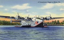 Transatlantic Clipper flying boat, Miami, Florida, USA, 1940