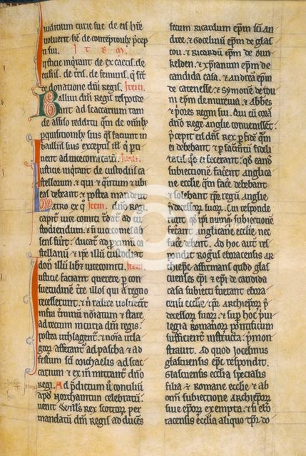 Transcript of the Assize of Northampton, 1176. Creator: Roger of Hoveden.