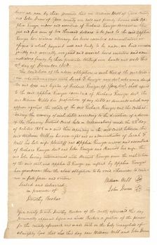 Transcript of court record regarding payment for hire of enslaved persons, December 2, 1808. Creator: Unknown