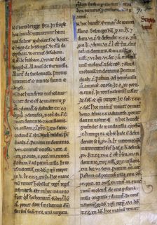 Transcript of notes to the Domesday Book, 12th century. Creator: Unknown