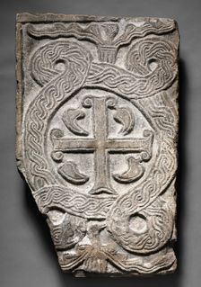 Transenna Panel with a Cross, 700s-800s. Creator: Unknown