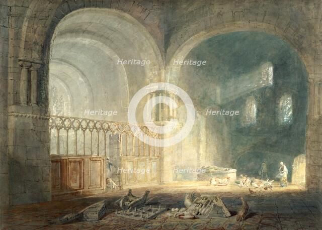 'Transept of Ewenny Priory, Glamorganshire', 1797. Artist: JMW Turner.
